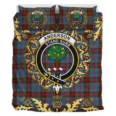 Anderson MacGregor Hastie 01 Tartan Crest Bedding Set - Golden Thistle Style