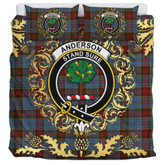 Anderson MacGregor Hastie 01 Tartan Crest Bedding Set - Golden Thistle Style