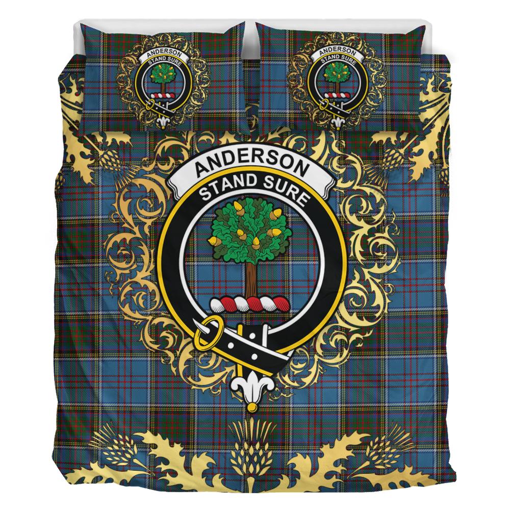 Anderson MacGregor Hastie 02 Tartan Crest Bedding Set - Golden Thistle Style