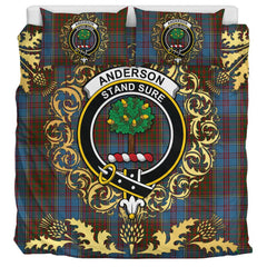 Anderson MacGregor Hastie 03 Tartan Crest Bedding Set - Golden Thistle Style