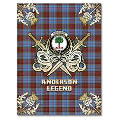 Anderson Modern Tartan Gold Courage Symbol Blanket