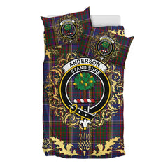 Anderson W L Tartan Crest Bedding Set - Golden Thistle Style