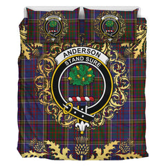 Anderson W L Tartan Crest Bedding Set - Golden Thistle Style