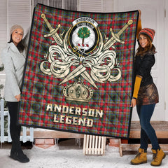 Anderson of Arbrake Tartan Crest Legend Gold Royal Premium Quilt