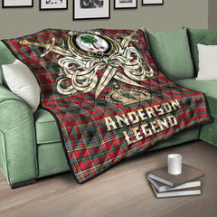 Anderson of Arbrake Tartan Crest Legend Gold Royal Premium Quilt