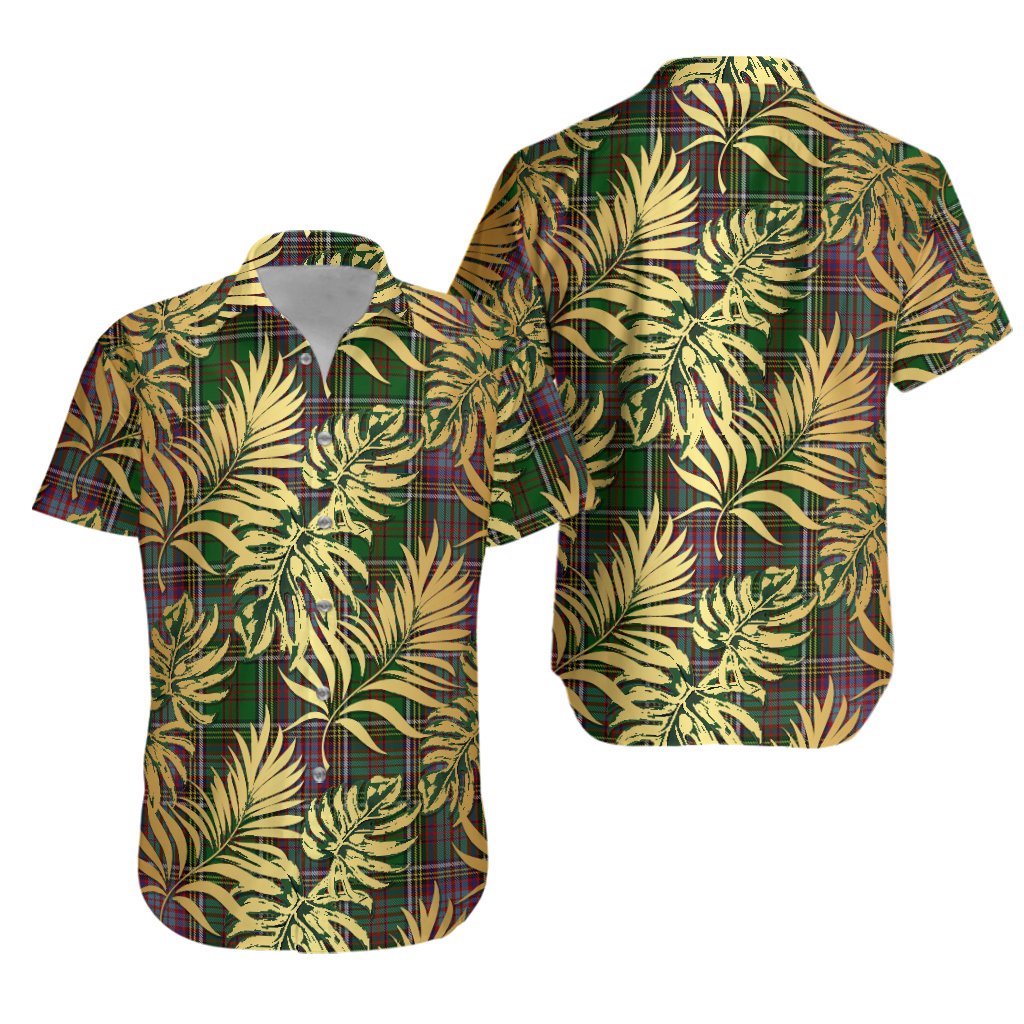 Anderson of Kinneddar Hunting Tartan Vintage Leaves Hawaiian Shirt