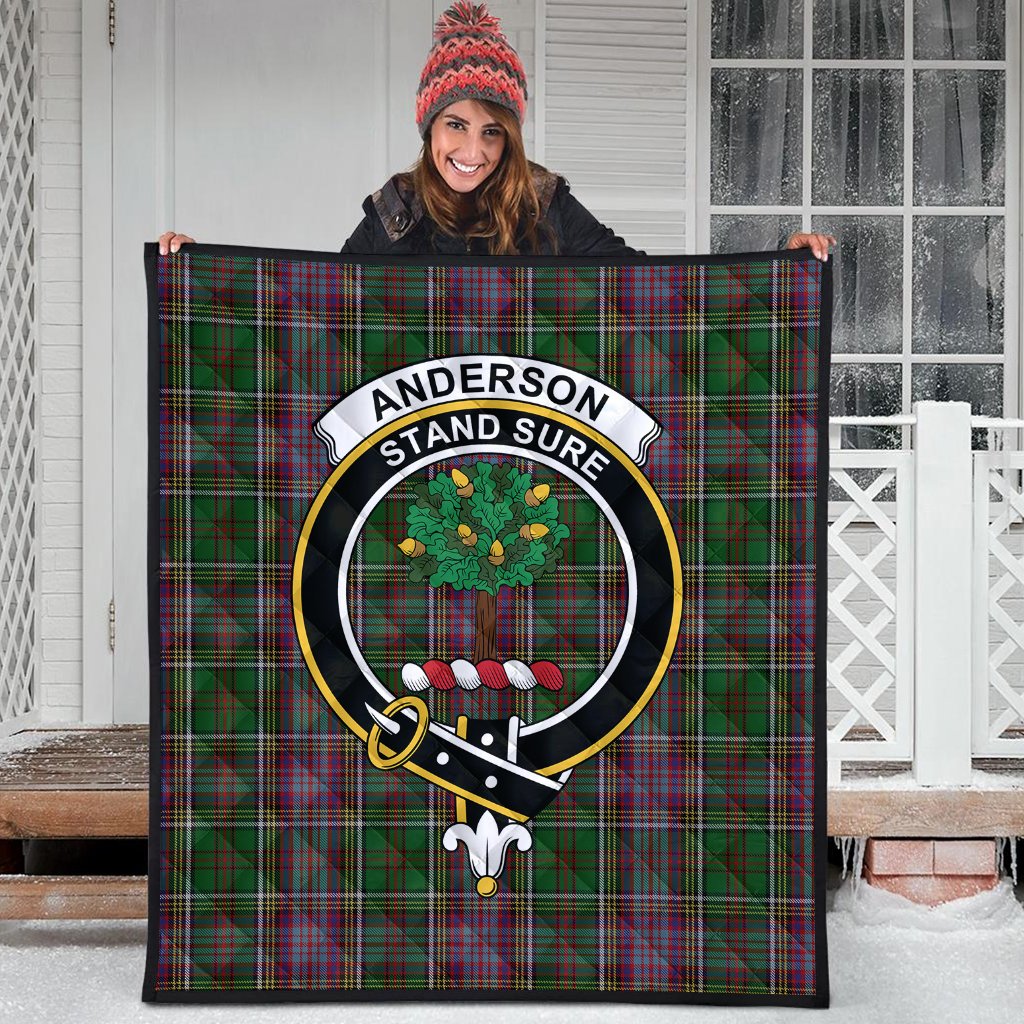 Anderson of Kinneddar Hunting Tartan Crest Quilt