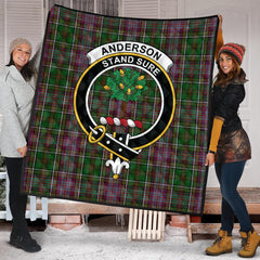 Anderson of Kinneddar Hunting Tartan Crest Quilt