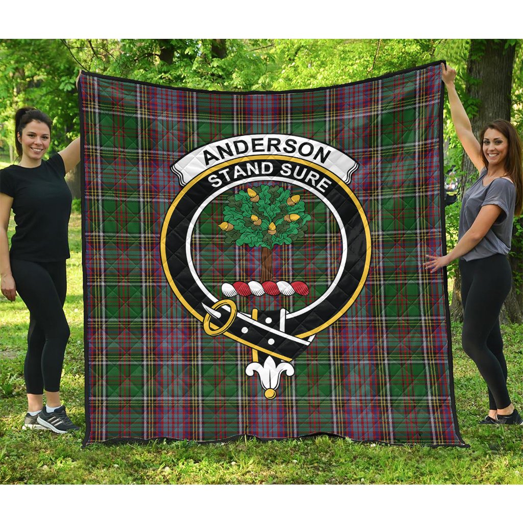 Anderson of Kinneddar Hunting Tartan Crest Quilt