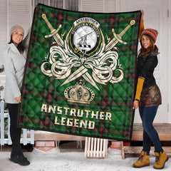 Anstruther Tartan Crest Legend Gold Royal Premium Quilt