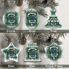 Arbuthnot Tartan Christmas Ceramic Ornament - Snow Style