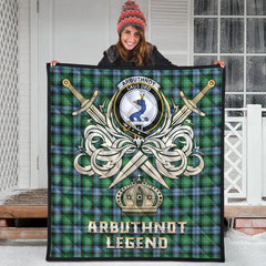 Arbuthnot Ancient Tartan Crest Legend Gold Royal Premium Quilt