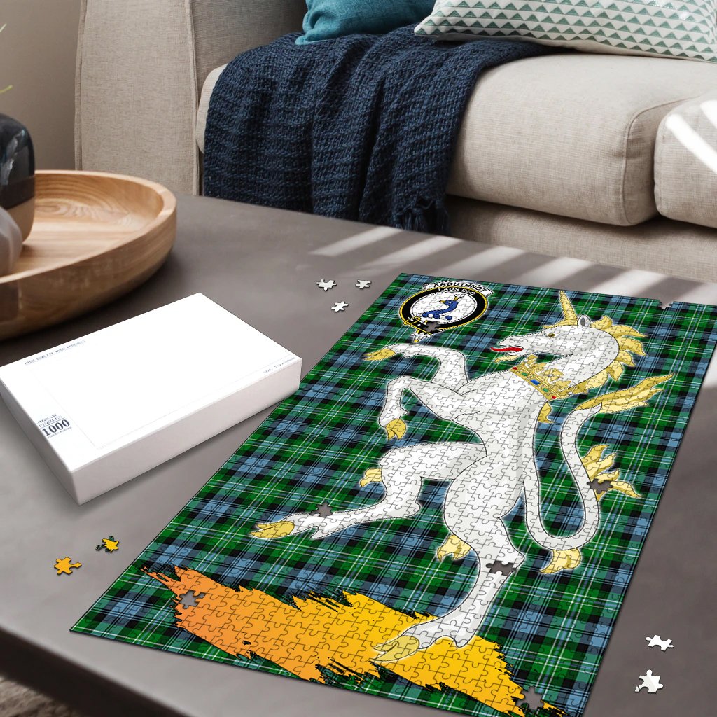 Arbuthnot Ancient Tartan Crest Unicorn Scotland Jigsaw Puzzles