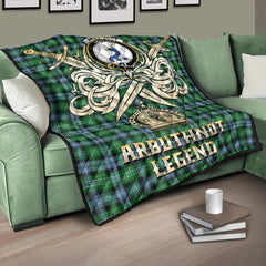 Arbuthnot Ancient Tartan Crest Legend Gold Royal Premium Quilt
