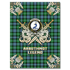 Arbuthnot Ancient Tartan Gold Courage Symbol Blanket