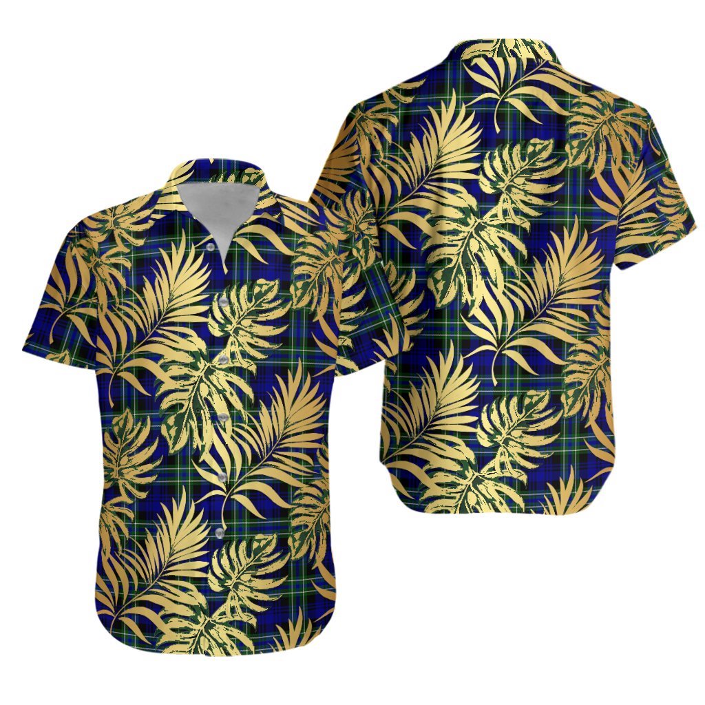 Arbuthnot Modern Tartan Vintage Leaves Hawaiian Shirt
