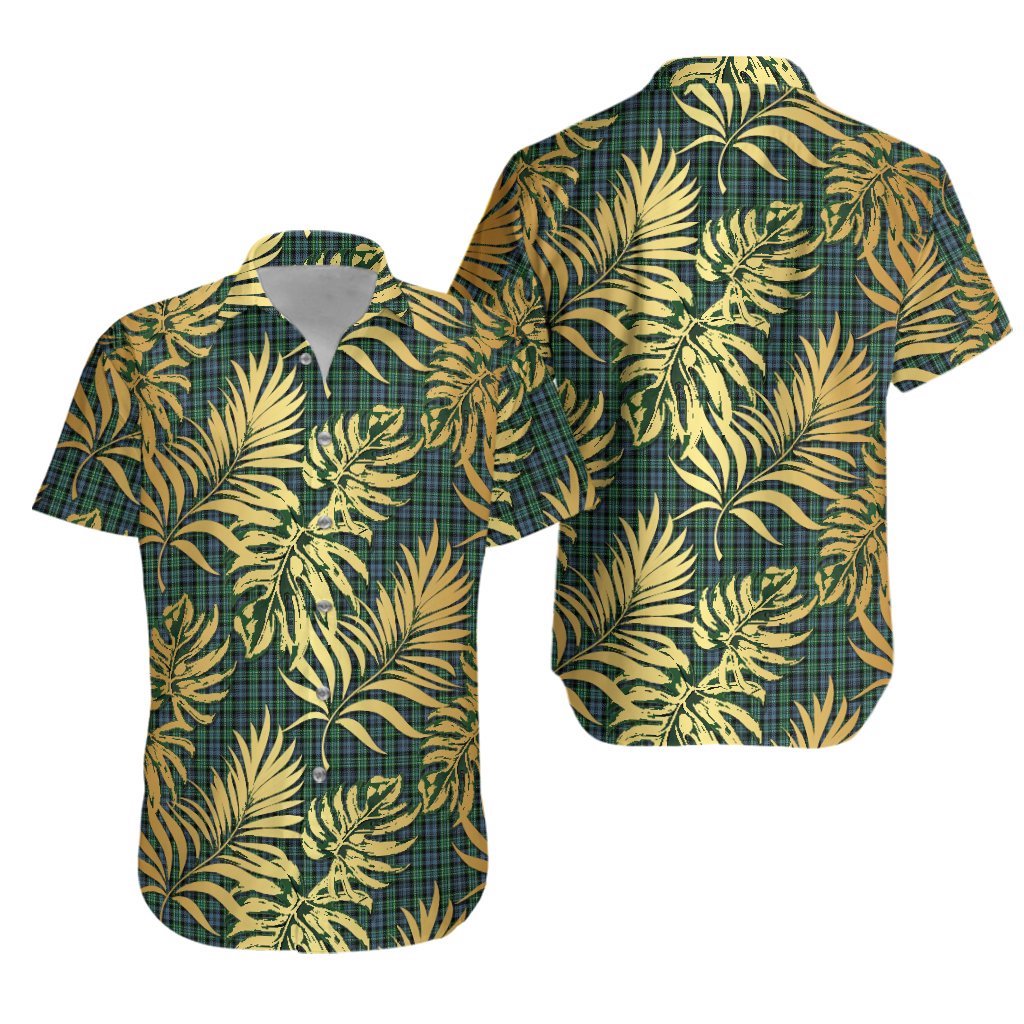 Arbuthnott Tartan Vintage Leaves Hawaiian Shirt