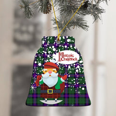 Armstrong Modern Tartan Christmas Ceramic Ornament - Santa Style
