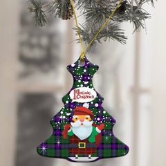 Armstrong Modern Tartan Christmas Ceramic Ornament - Santa Style