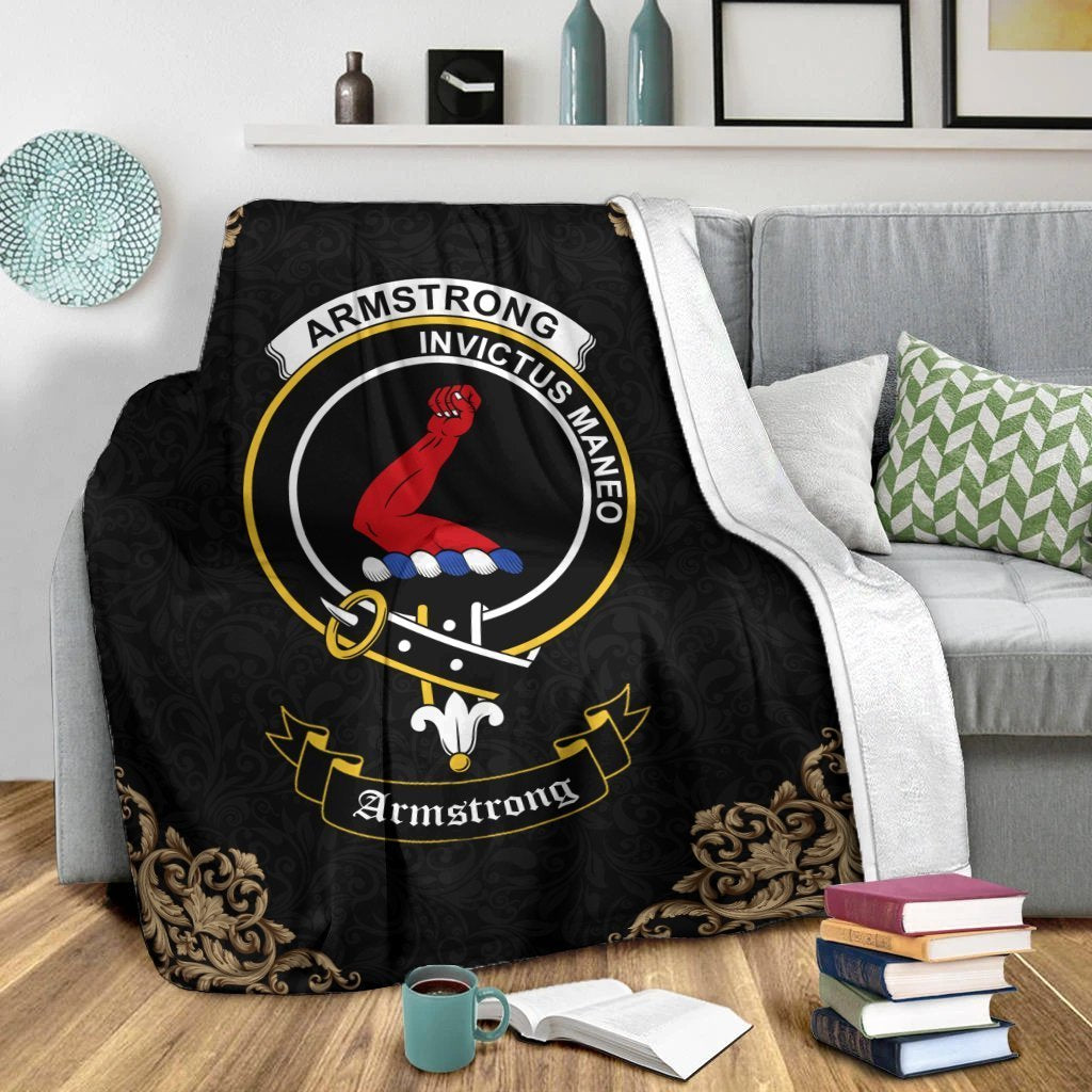 Armstrong Crest Tartan Premium Blanket Black