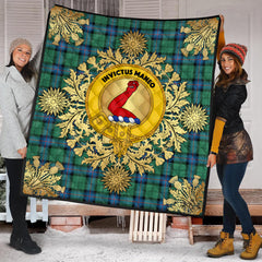 Armstrong Ancient Tartan Crest Premium Quilt - Gold Thistle Style