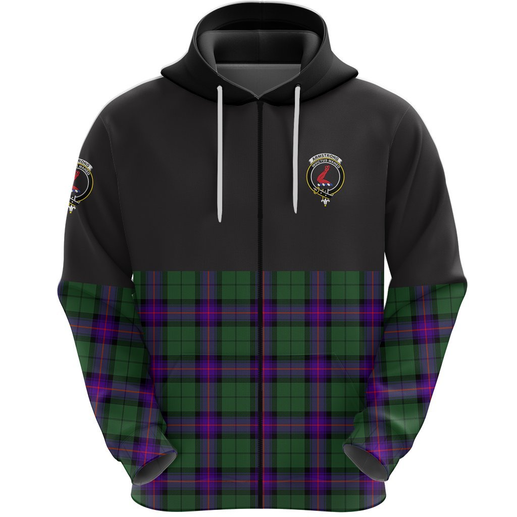 Armstrong Modern Clan Half Of Tartan Zipper Hoodie