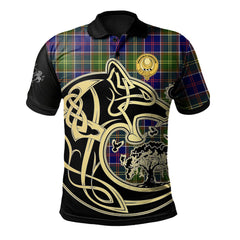 Arnott Tartan Polo Shirt Viking Wolf