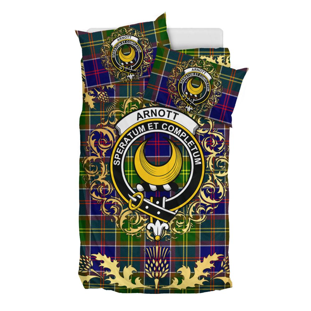 Arnott Tartan Crest Bedding Set - Golden Thistle Style