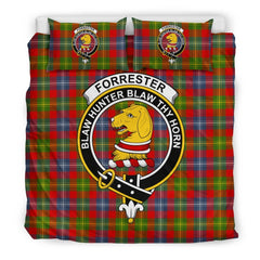 Forrester Family Tartan Crest Bedding Set