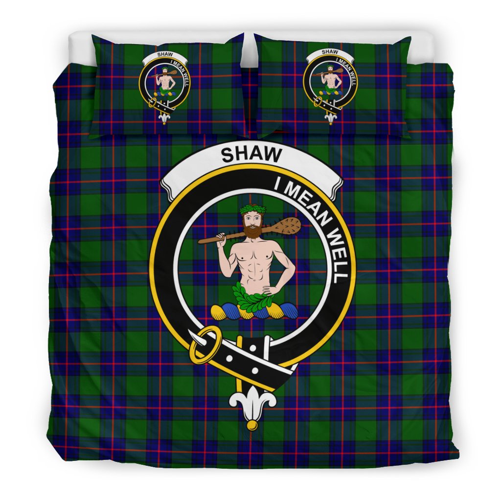 Shaw (Of Sauchie) Tartan Crest Bedding Set