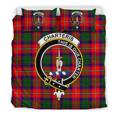 Charteris (Earls Of Wemyss) Tartan Crest Bedding Set