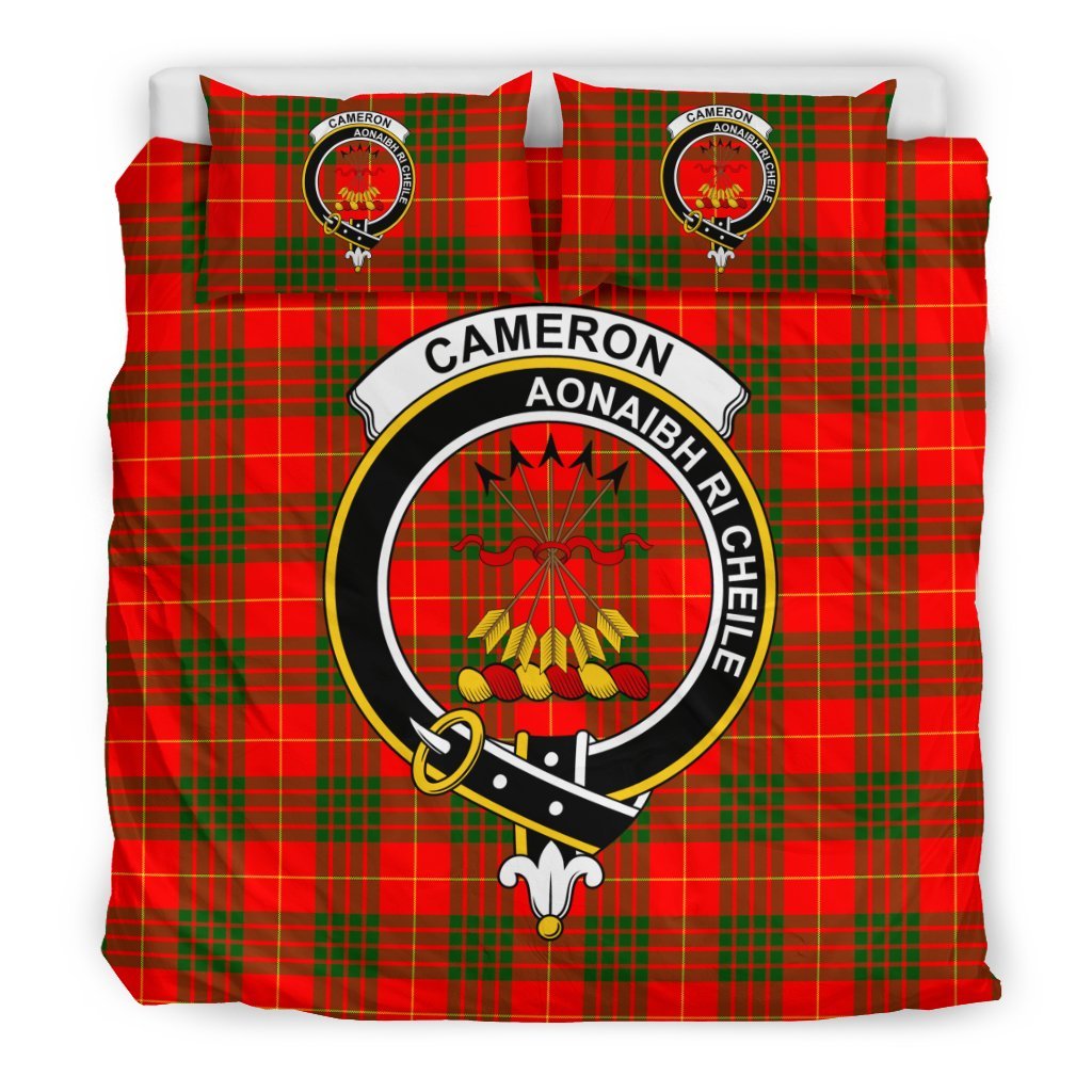 Cameron Family Tartan Crest Bedding Set