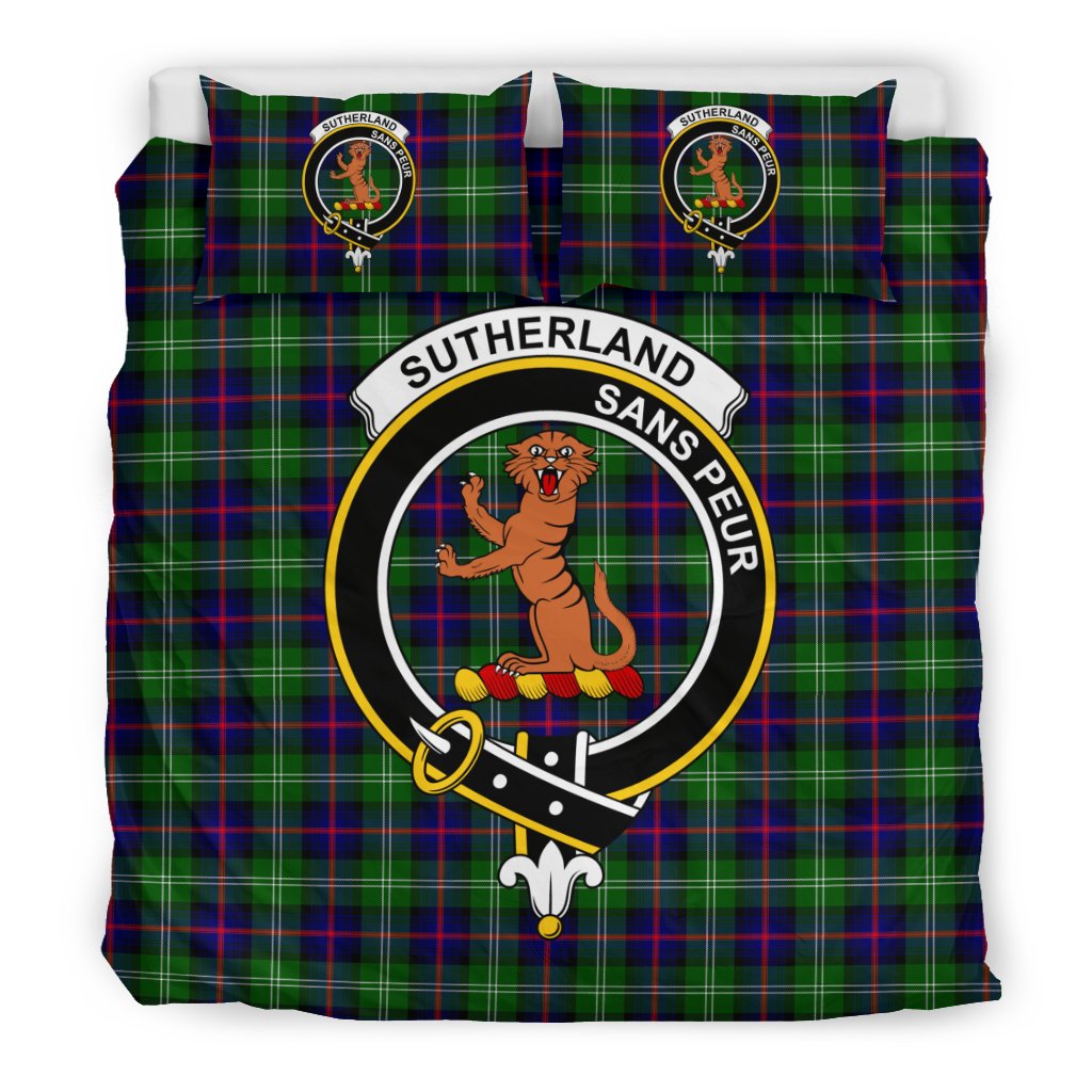 Sutherland Tartan Crest Bedding Set