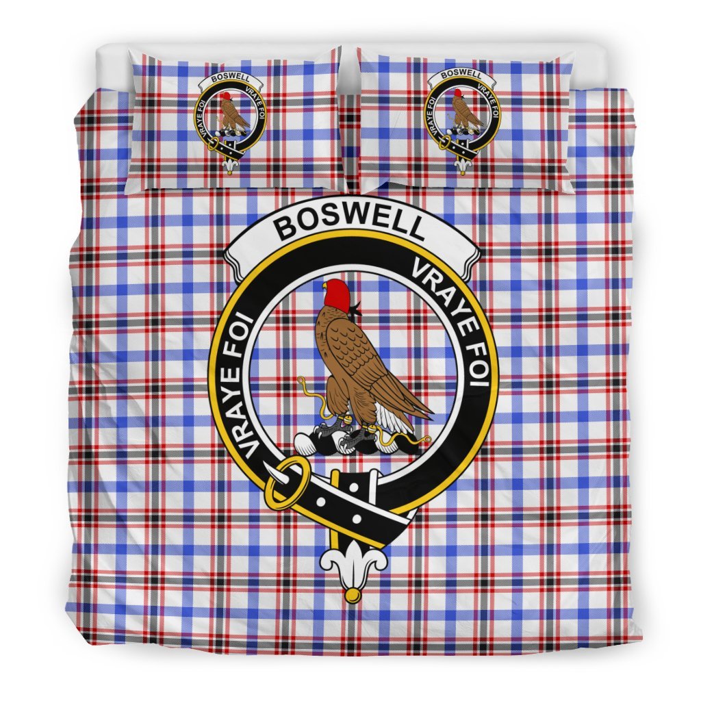 Boswell Family Tartan Crest Bedding Set