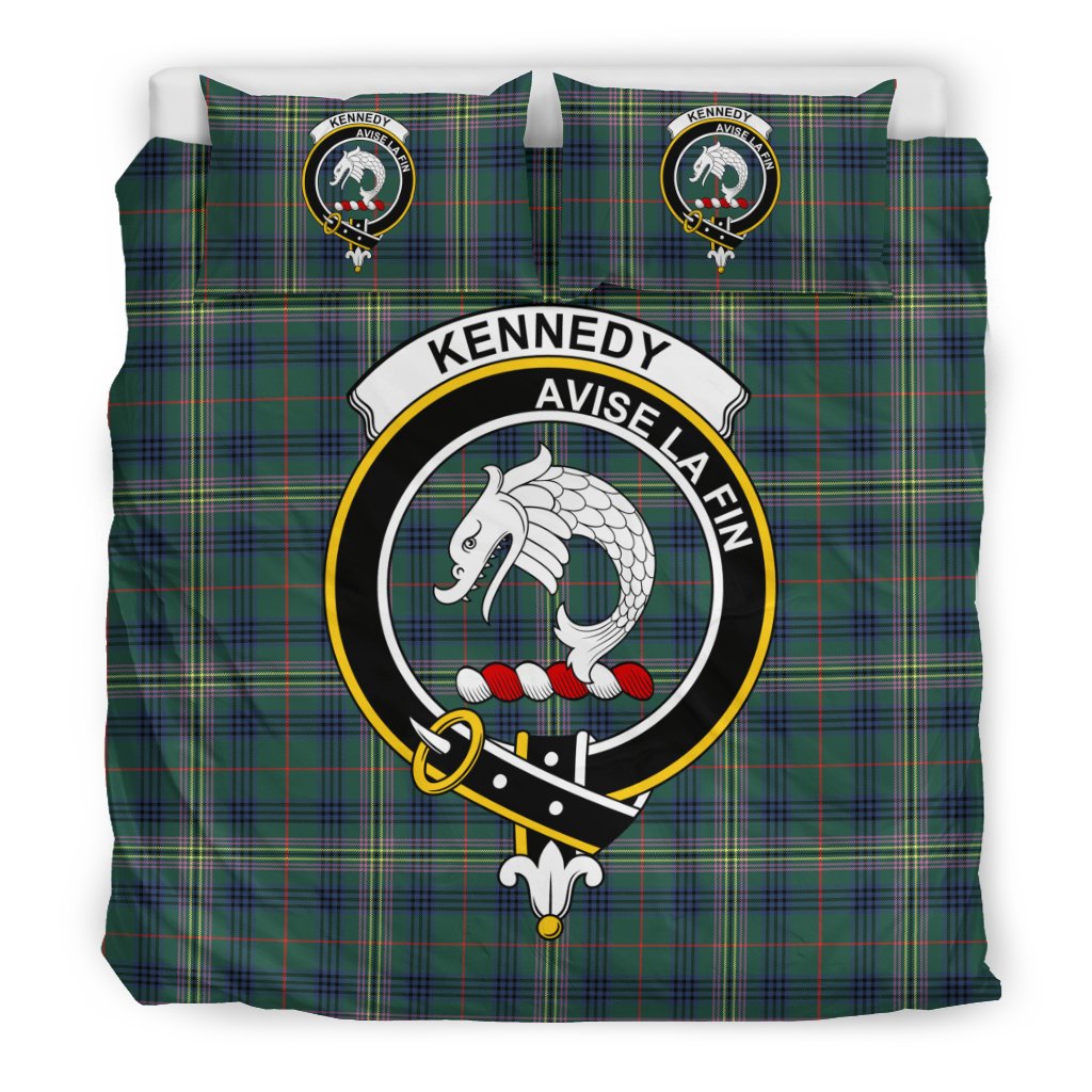Kennedy Modern Tartan Crest Bedding Set