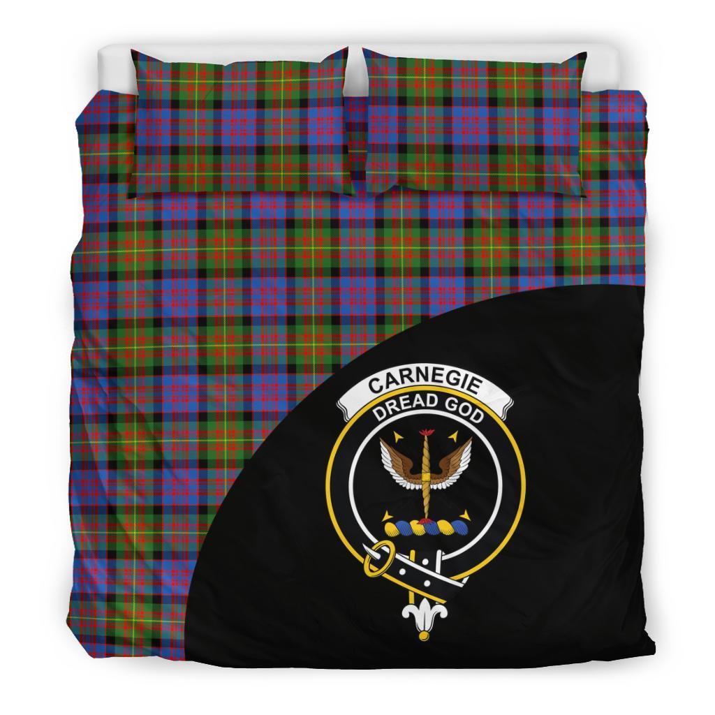 Carnegie Ancient Family Tartan Crest Wave Style Bedding Set