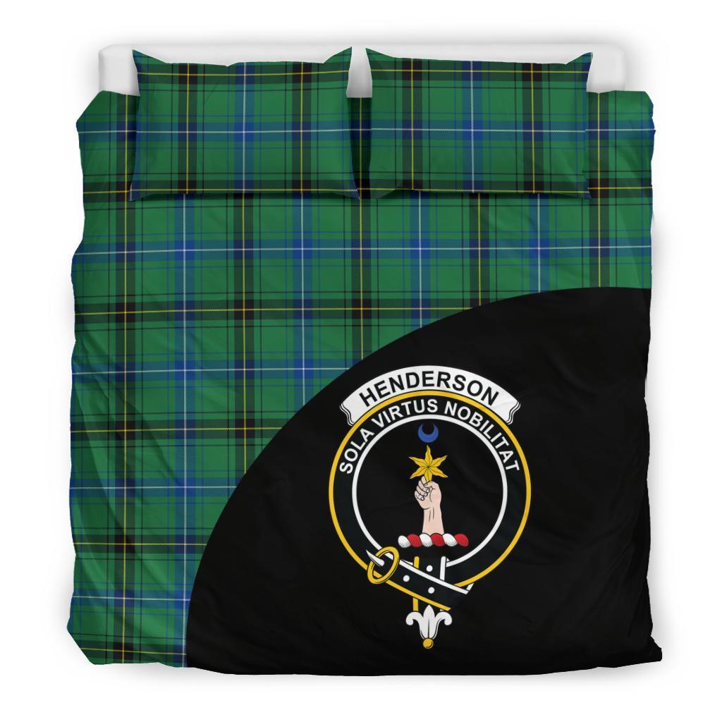 Henderson Ancient Family Tartan Crest Wave Style Bedding Set