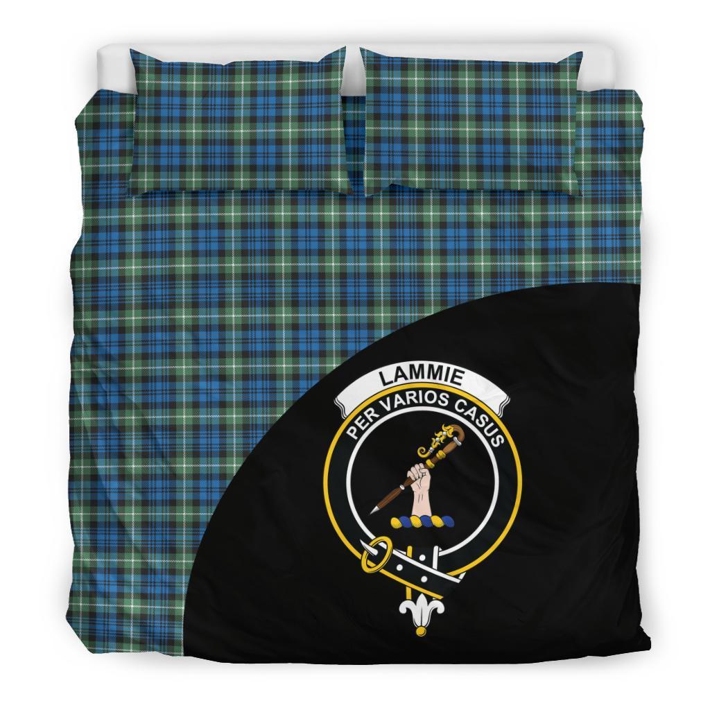 Lamont Ancient Family Tartan Crest Wave Style Bedding Set