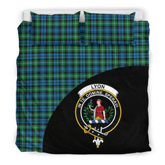 Lyon Family Tartan Crest Wave Style Bedding Set