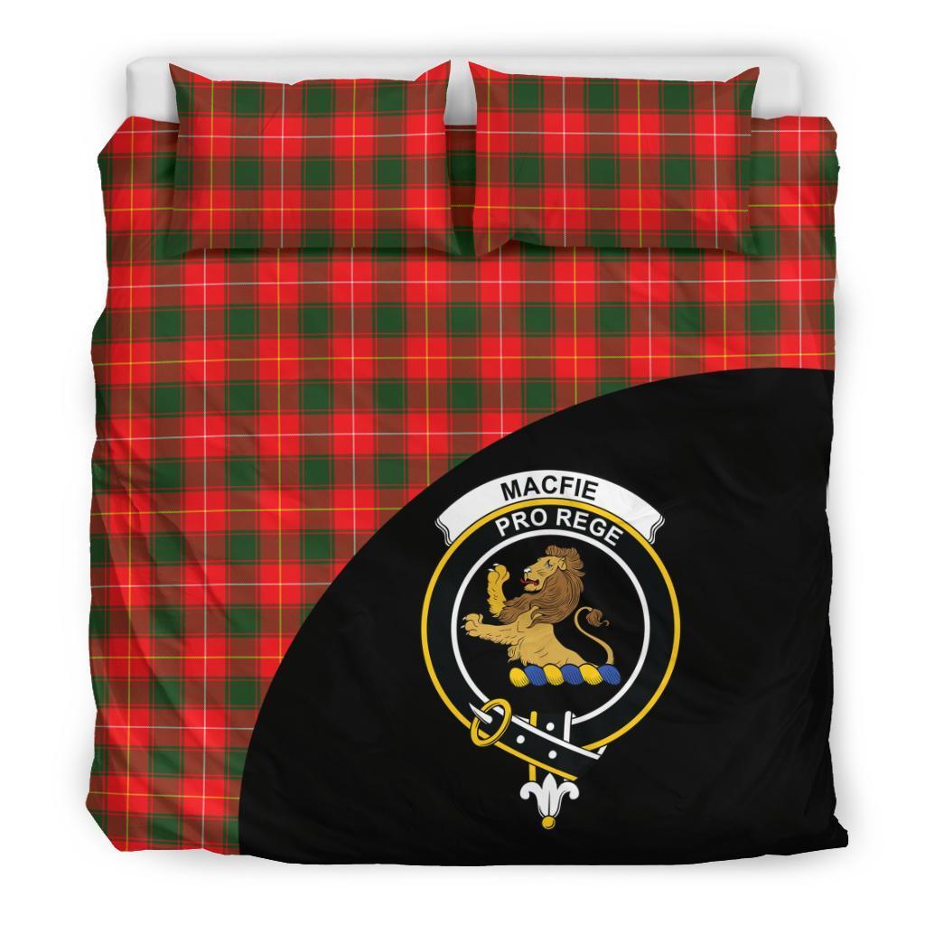 MacFie Family Tartan Crest Wave Style Bedding Set