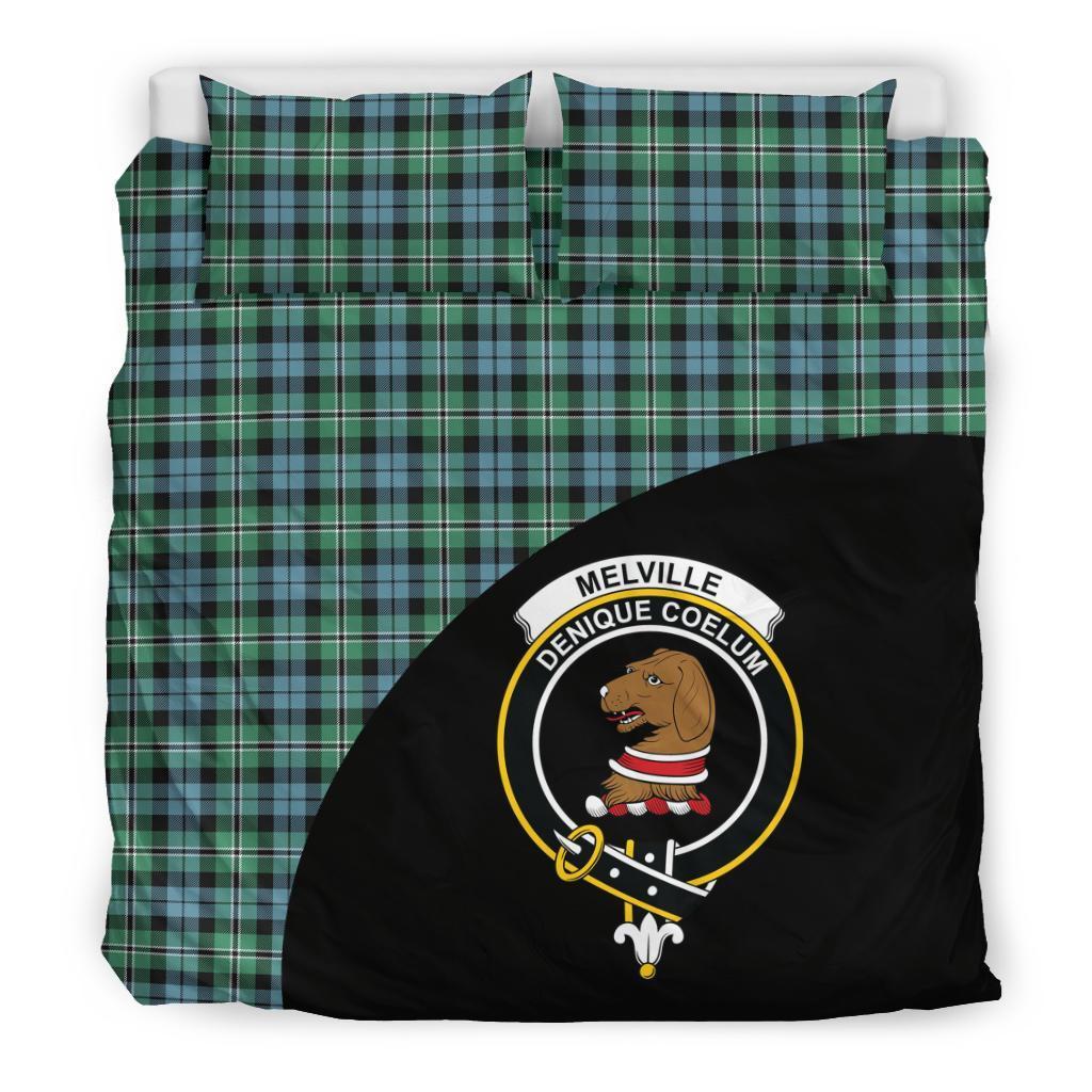 Melville Family Tartan Crest Wave Style Bedding Set