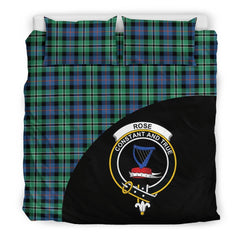 Rose Hunting Ancient Family Tartan Crest Wave Style Bedding Set