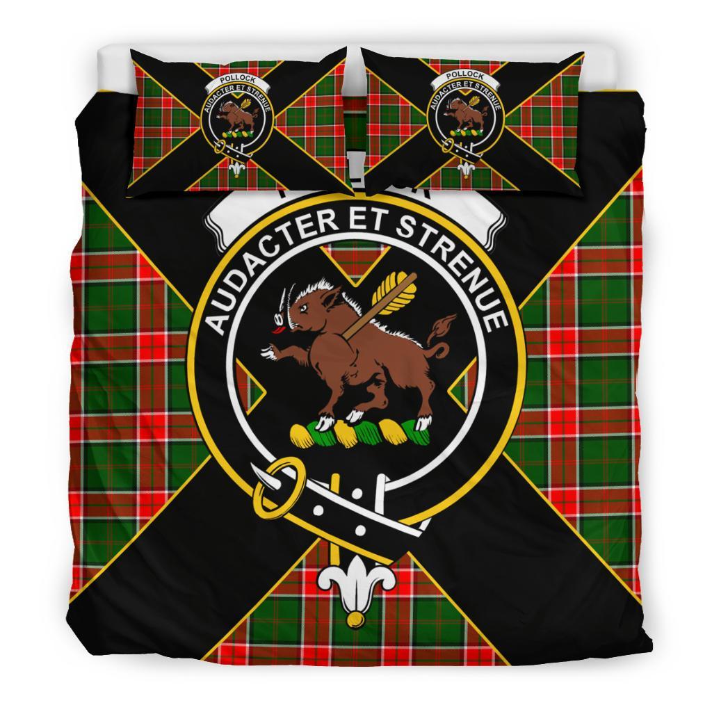 Pollock Tartan Crest Bedding Set - Luxury Style