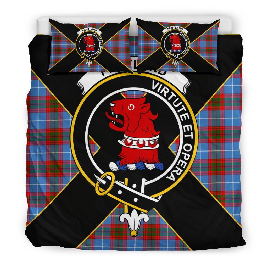 Pentland Tartan Crest Bedding Set - Luxury Style