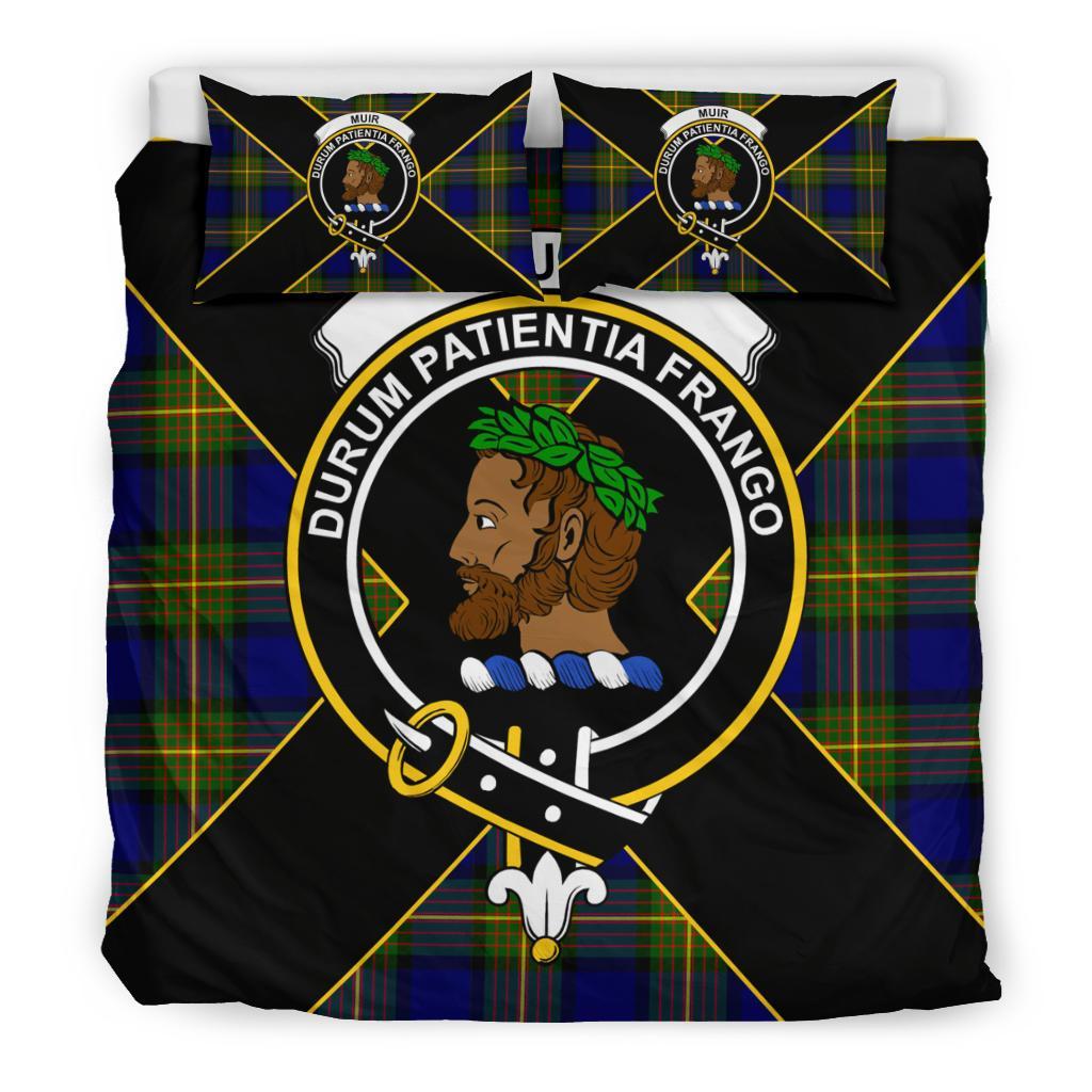 Muir Tartan Crest Bedding Set - Luxury Style