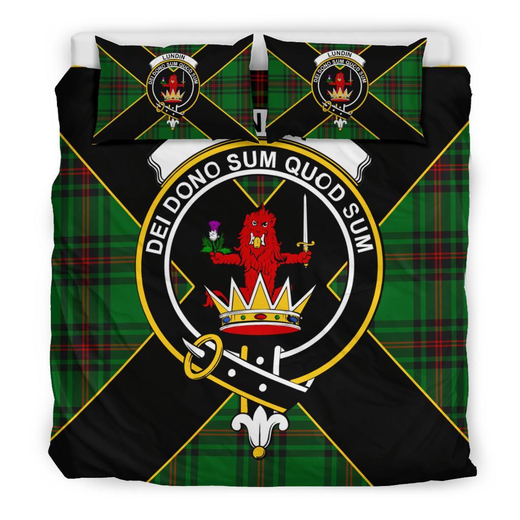 Lundin Tartan Crest Bedding Set - Luxury Style