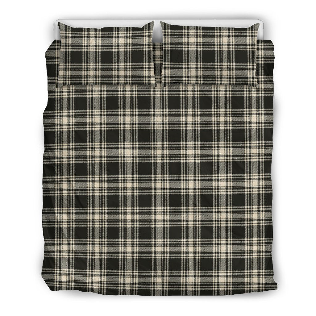 Menzies Black & White Ancient Tartan Bedding Set