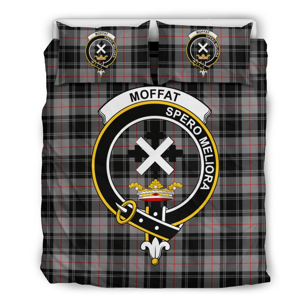 Moffat Family Tartan Crest Bedding Set