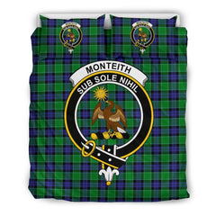 Monteith Family Tartan Crest Bedding Set