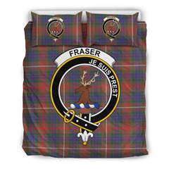 Fraser (Of Lovat) Family Tartan Crest Bedding Set